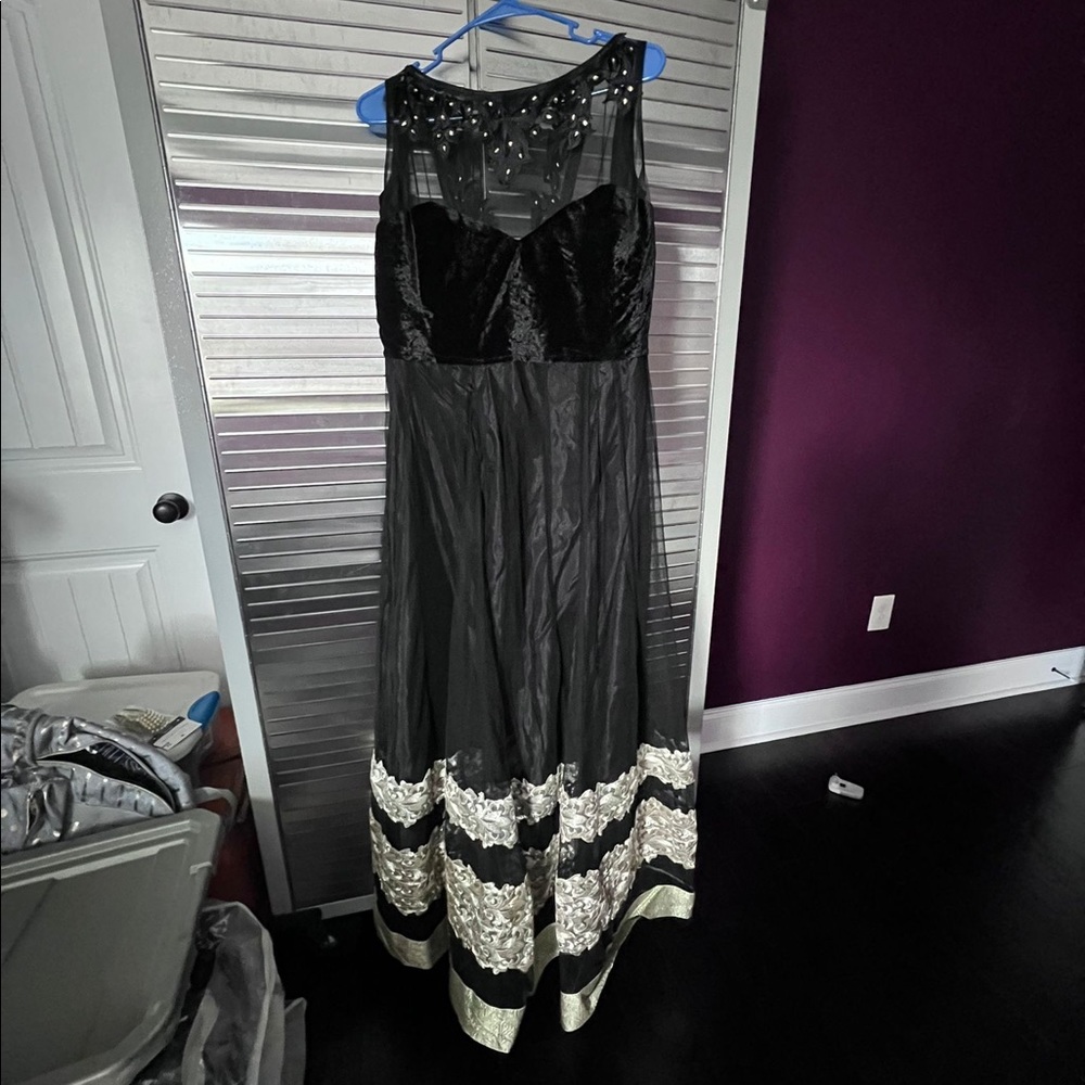 Black Indian party gown